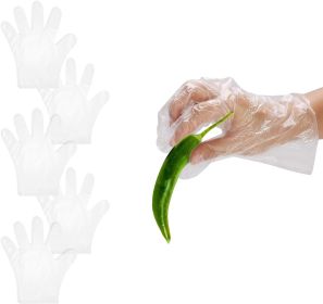Pack of 2000 Poly Embossed Gloves; Natural color; Large size; 0.3 Mil. Polyethylene Disposable Gloves. Unisex Transparent Food Gloves for Kitchen; Coo