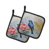 Bluebird Pair of Pot Holders Kitchen Heat Resistant Pot Holders Sets Oven Hot Pads for Cooking Baking BBQ, 7 1/2 x 7 1/2