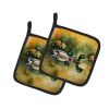 Mallard Pair of Pot Holders Kitchen Heat Resistant Pot Holders Sets Oven Hot Pads for Cooking Baking BBQ, 7 1/2 x 7 1/2