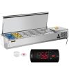 VEVOR Refrigerated Condiment Prep Station, 71-Inch, 19.8Qt Sandwich / Salad Prep Table with 5 1/3 Pans & 4 1/6 Pans