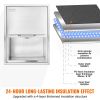 VEVOR Drop in Ice Chest, 24"L x 18"W x 13"H Stainless Steel Ice Cooler, Commercial Ice Bin with Sliding Cover, 40.9 qt Outdoor Kitchen Ice Bar