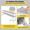 VEVOR Double Overshelf, Double Tier Stainless Steel Overshelf, 72 in Length x 12 in Width Double Deck Overshelf