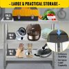 VEVOR Outdoor Food Prep Table, 24x14x33 in Commercial Stainless Steel Table, 2 Adjustable Undershelf BBQ Prep Table, Heavy Duty Kitchen Work Table