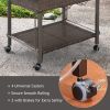 Outdoor Portable Rattan Cooler Cart Trolley