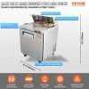 VEVOR Sandwich Prep Table, 7.42 Cu. Ft. Salad Single-door Refrigerated Prep Table, 28-inch Food Prep Fridge