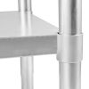 Stainless Steel Work Table for Prep &amp; Work 24 x 60 Inches Heavy Duty Table with Undershelf and Galvanized Legs for Restaurant; Home and Hotel