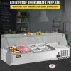 VEVOR Refrigerated Condiment Prep Station, 48-Inch, 10.8Qt Sandwich Prep Table w/ 2 1/3 Pans & 4 1/6 Pans