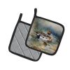 Northern Pintail Pair of Pot Holders Kitchen Heat Resistant Pot Holders Sets Oven Hot Pads for Cooking Baking BBQ, 7 1/2 x 7 1/2