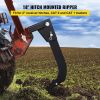 VEVOR Hitch Mounted Ripper, 18" Shank Length Box Scraper Shank, 4 Hole Site Box Blade for Tractor, 2 Locating Pins Ripper Shank