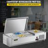 VEVOR Refrigerated Condiment Prep Station, 40-Inch, 7.8 Qt Sandwich/Salad Prep Table with 1 1/3 Pan & 4 1/6 Pans