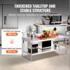VEVOR Stainless Steel Work Table, 30 x 60 x 26 Inch Commercial Food Prep Worktable, 3-Sided Backsplash Heavy Duty Prep Worktable