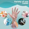 Pack of 1000 High Density Embossed Gloves; Universal size; Clear. Disposable HDPE gloves with 0.6 mil thick. Unisex Transparent food Gloves for Food S