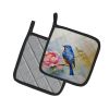 Bluebird Pair of Pot Holders Kitchen Heat Resistant Pot Holders Sets Oven Hot Pads for Cooking Baking BBQ, 7 1/2 x 7 1/2