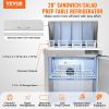 VEVOR Commercial Refrigerator 28" Sandwich Salad Prep Table 1 Door with 12 Pans