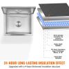 VEVOR Drop in Ice Chest, 20"L x 16"W x 13"H Stainless Steel Ice Cooler, Commercial Ice Bin with Hinged Cover, 40 qt Outdoor Kitchen Ice Bar