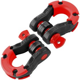 VEVOR 3/4" D-Ring Shackle, 2 Pack Alloy Steel Shackles 66139 lbs (30 Ton) Break Strength with 7/8" Screw Pin, Isolators & Washers (Default: Default)
